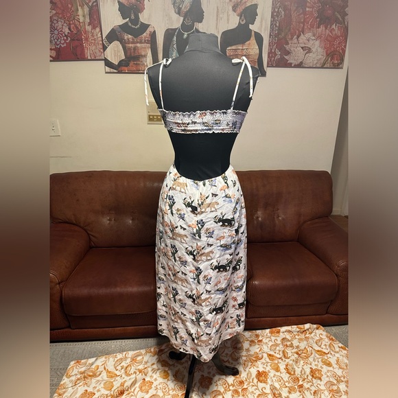 REFORMATION JANEIRO  SAFARI MIDI CUTE OUTBACK 100% LINEN DRESS SIZE 6 - Picture 3 of 16